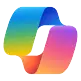 Abstract multicolor looping ribbon logo forming an S-like shape.
