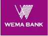 Wema Bank logo with a stylized white W symbol above the words 'WEMA BANK' on a purple background.