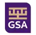 General Services Administration (GSA) logo in purple square with gold emblem and white 'GSA' text