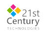 Logo for 21st Century Technologies with four colored diamonds above the company name