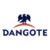 Dangote logo: blue emblem above the orange wordmark 'DANGOTE'